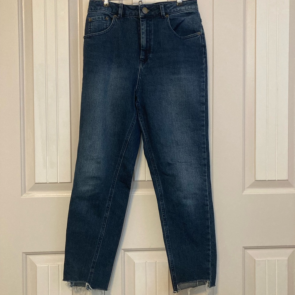 Dark blue, high rise, ASOS, mom jeans